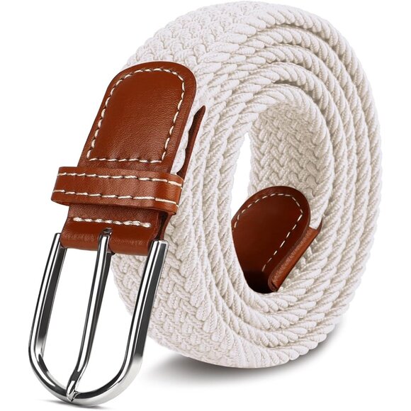 Unisex Woven Stretch Belt Elastic Braided for Casual Sports Golf Jeans - Picture 1 of 7
